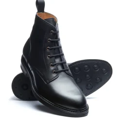 Best Sale Black Calf 6 Eye Derby Boot Logger Boots|Derby Boots