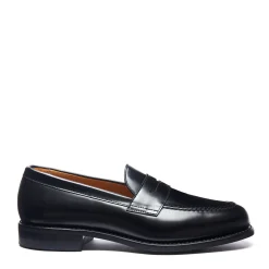 Cheap Black Hi Shine Penny Loafer Loafers|Logger Boots
