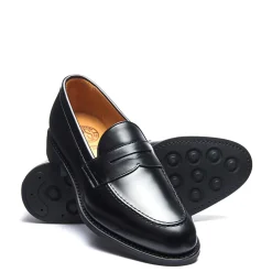 Cheap Black Hi Shine Penny Loafer Loafers|Logger Boots