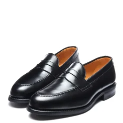 Cheap Black Hi Shine Penny Loafer Loafers|Logger Boots