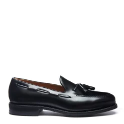 Cheap Black Hi-Shine Tassel Loafer Loafers|Logger Boots