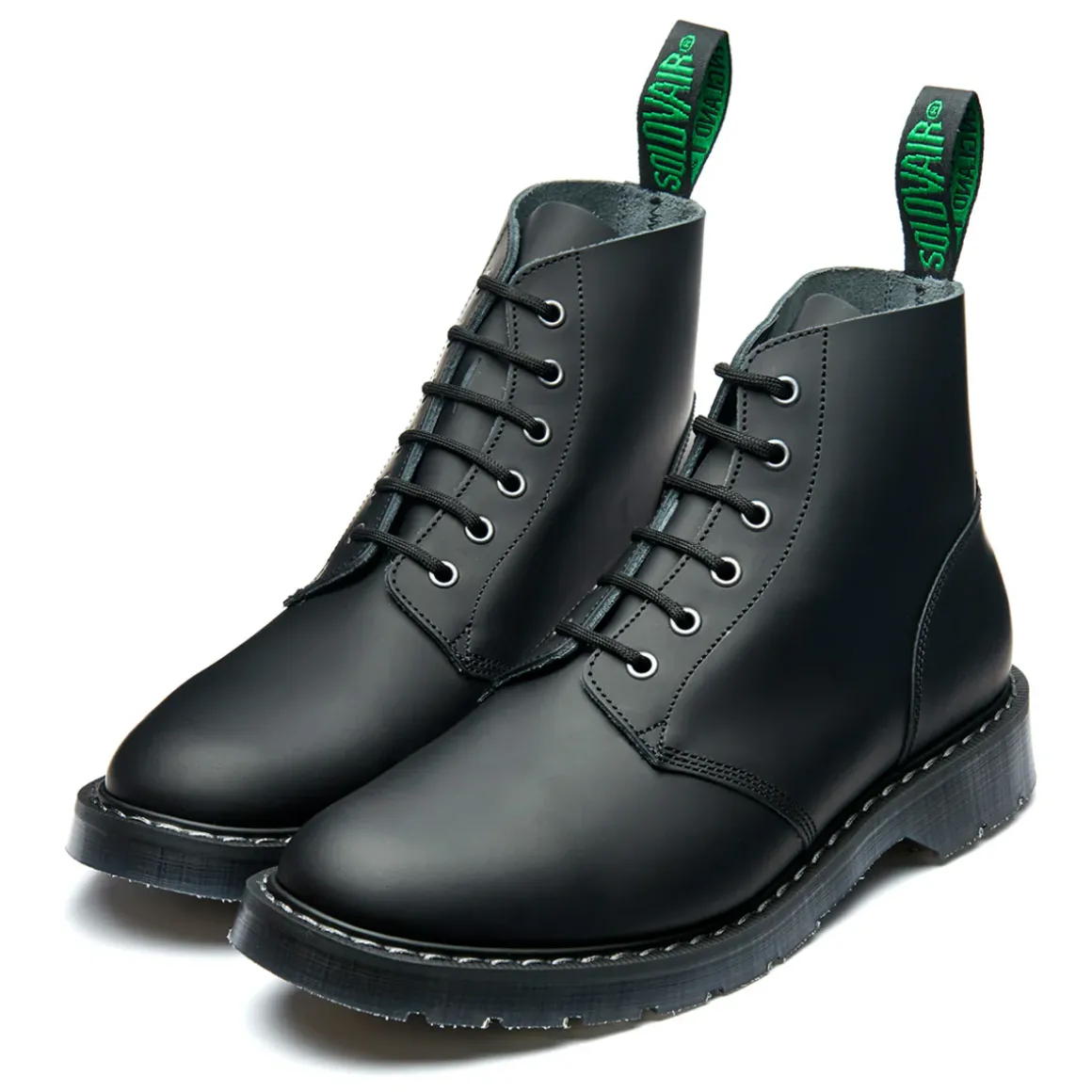 Online Black Matte 6 Eye Astronaut Boot Women Derby Boots|Astronaut Boots