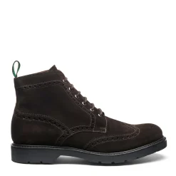 Hot Brown Suede 6 Eye Derby Brogue Boot Logger Boots|Brogue Boots
