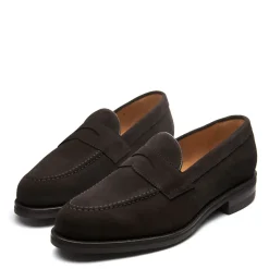 Discount Brown Suede Penny Loafer Loafers|Logger Boots
