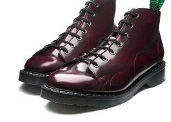 New Cherry Red Rub-Off Vegan Hi-Shine Monkey Boot Women Monkey Boots|Vegan Boots