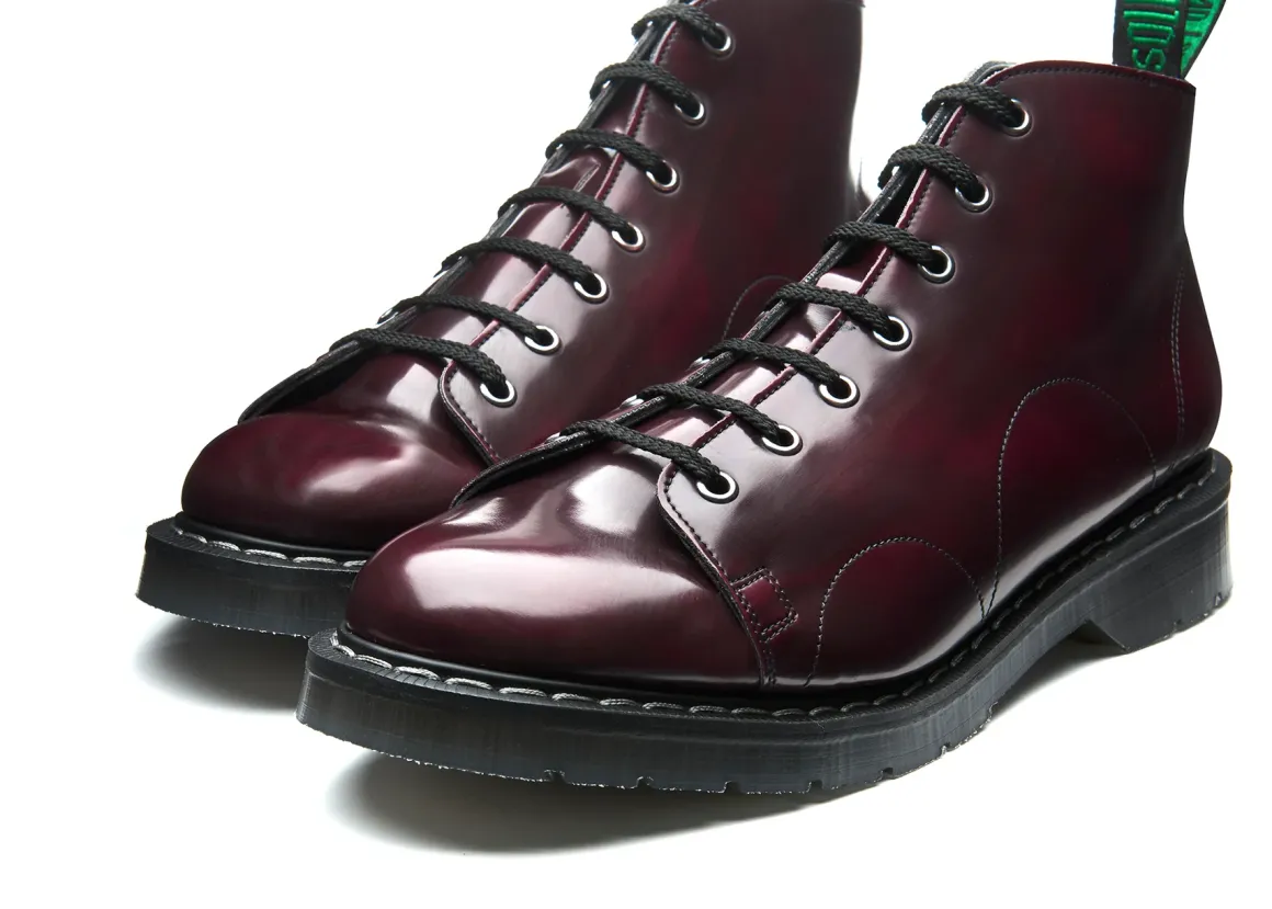 New Cherry Red Rub-Off Vegan Hi-Shine Monkey Boot Women Monkey Boots|Vegan Boots