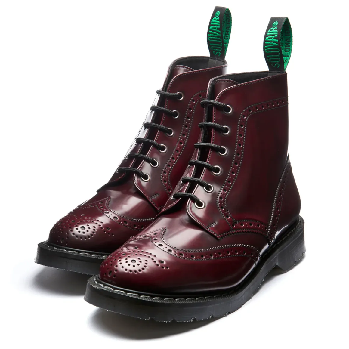 Sale Cherry Red Rub Off Vegan 6 Eye Derby Brogue Boot Women Derby Boots|Vegan Boots