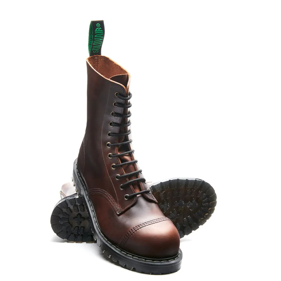 Flash Sale Gaucho Crazy Horse 11 Eye Steel Toe Derby Boot Steel Toe Boots|Logger Boots