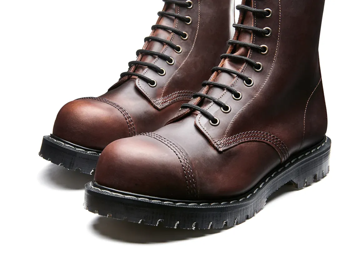 Flash Sale Gaucho Crazy Horse 11 Eye Steel Toe Derby Boot Steel Toe Boots|Logger Boots
