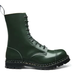 Sale Green Hi Shine 10 Eye Steel Toe Capped Derby Boot Women Steel Toe Boots|Derby Boots