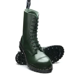 Sale Green Hi Shine 10 Eye Steel Toe Capped Derby Boot Women Steel Toe Boots|Derby Boots